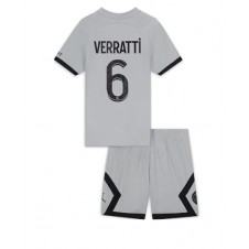 Paris Saint-Germain Marco Verratti #6 Bortaställ Barn 2022-23 Korta ärmar (+ Korta byxor)